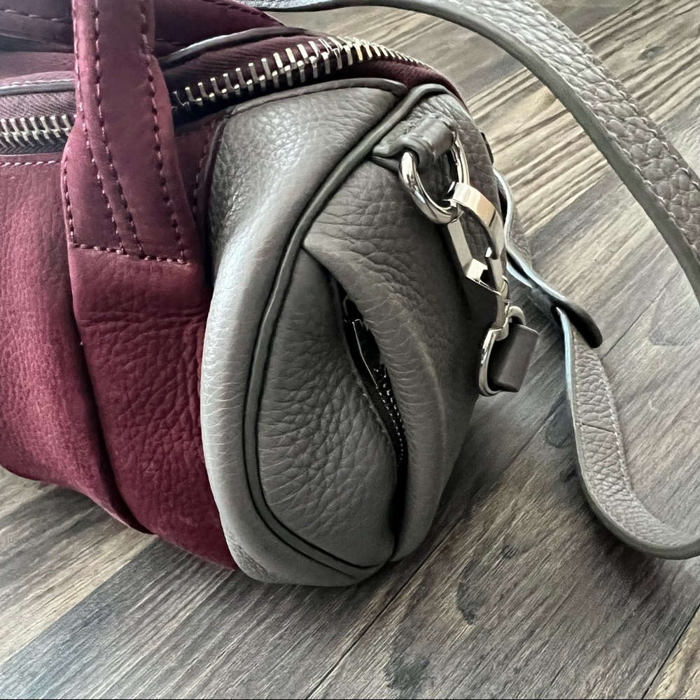 Alexander Wang Authentic Rockie Two-Toned Gray and Burgundy Crossbody Bag - Picture 13 of 16